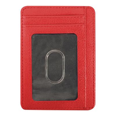 China Unisex Cash Money Holder PU RFID Card Cover Business Card Wallet 8 Card Slot Blocking for sale