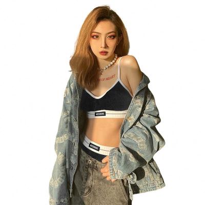 China Dropshipping 2021Casual strap bra top sexy briefs underwear QUICK DRY matching basic equipment letter printed women two piece sets for sale