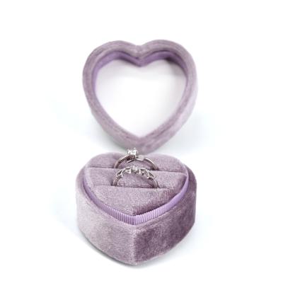 China Handmade Custom Printed Ring Boxes Wholesale Velvet Ring Manufacturer Jewelry Box for sale