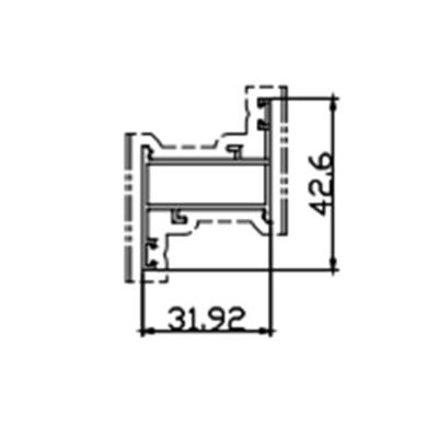 China door & Window High Performance 6000 Series Gold Apple Aluminum Extrusion Profile For Window And Door for sale