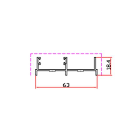 China door & Window Factory Supply Machining Precision CNC T-Shape Square Industrial Aluminum Profile For Door And Window for sale