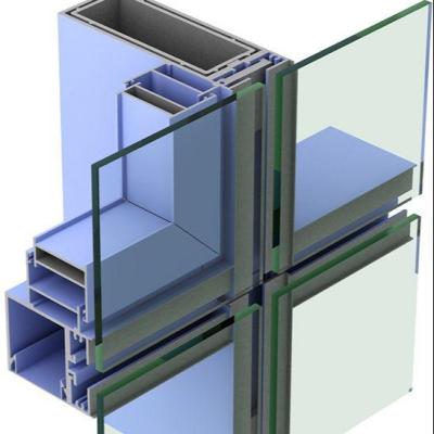 China Curtain Wall Curtain Wall Aluminum Profile External Decoration Aluminum Curtain Wall Profile for sale