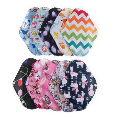 China Super Absorbent Washable Reusable Mummy Cloth Pads Bamboo Charcoal TEBEIYOU Cloth Sanitary Napkins for sale