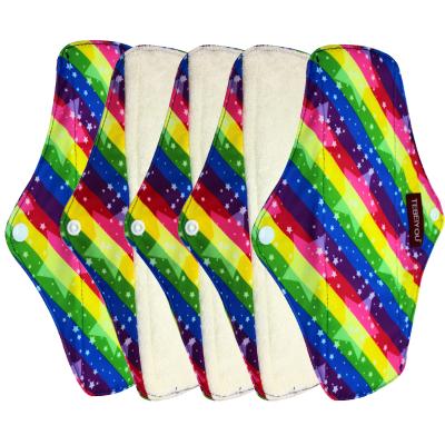 China TEBEIYOU Super Absorbent Cloth Menstrual Pads Washable Feminine Cloth Pads Reusable Girls Sanitary Napkin Pads for sale