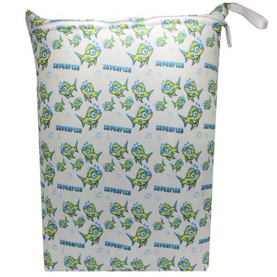 China Baby Single Wet Bag Diaper Cloth Package Mouther Diaper Bag Waterproof Wet Diaper Bag for sale