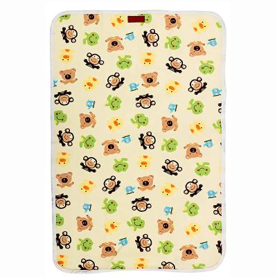 China Urine-friendly Soft Changing Portable Newborn Changing Mat Organic Cotton Mat For Home And Travel Baby Diaper Pad Minky Washable Cartoon Baby Diaper Pad for sale