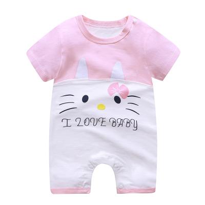 China Wholesale Cheap Breathable Cool Breathable Super Soft Short Sleeve Cotton Skin-friendly Romper For Baby Infant Newborn Jumpsuits for sale