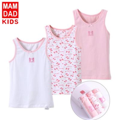 China Breathable High Quality Vest Set Vest Cotton Girls Invest Low Price Set for sale