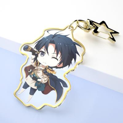 China DIY/Anime Paran Promotion Acrylic Key Chain Custom Wenzhou/Wholesale Gold Edge New Photo Kids Anime Acrylic Key Chain Kawaii Acrylic Key Chain for sale