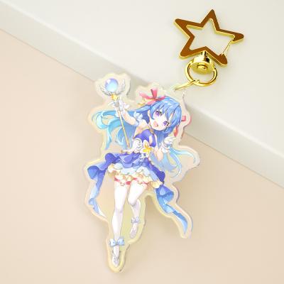 China DIY/Anime Kawaii Charm Acrylic Key Chain/Anime Best Custom Hologram Rainbow Paran Photo Clear Acrylic Resin Sublimation Acrylic Key Chain for sale