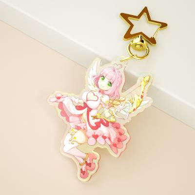 China DIY/Anime Paran Rainbow Acrylic Key Chain Custom/Wholesale Hologram Clear Resin Photo Printed Charms Acrylic Cute Japanese Anime Acrylic Key Chain for sale