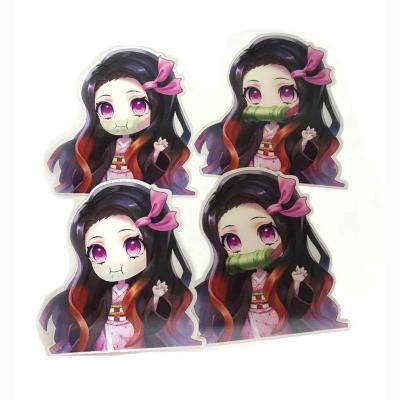 China Paran Decorative Custom Hologram Sticker Anime 3d Car Decals Waterproof Lenticular Anime Motion Stickers Designs For Car Sticker Window for sale