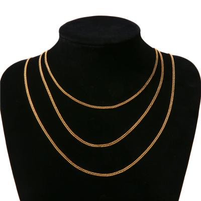 China Plating NK Chunky Design Women And Men 18k Gold Dense Rope Chain Link Non-fading Fashionable Necklace for sale