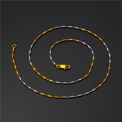 China Non-fading Customized Two Color New Style Kolye Non Tarnish Gold Filled Fashion Chains Necklace Jewelry for sale