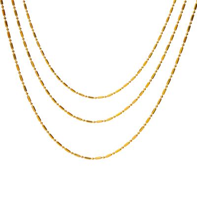 China New Style Men's Female Non-fading Gold Plated Cuban Chain Necklace Hip Hop Jewelry Necklace Chain for sale