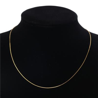 China Cheap Factory Price 18k Non-fading Vacuum Plating Women Man 18k Gold Hanging Necklace Chain Neck Brass Diy Jewelry for sale