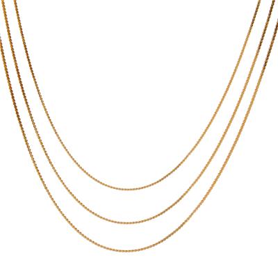 China Real Gold Plated Cuba Jewelry Delicate Trending Women and Men Suppliers 14K Gold Hip Hop Jewelry Chains Necklaces for sale