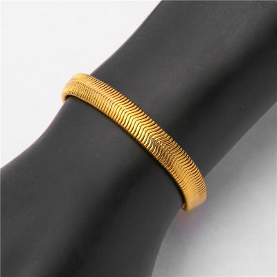 China Trendy Gold Plated Hip Hop Anklet Chain Jewelry Non-fading Cuban Chain Bracelets Anklet Bracelet for sale