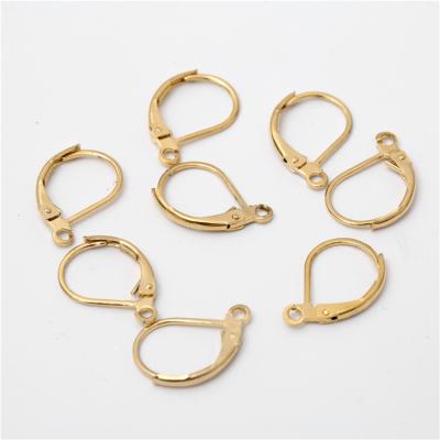 China 18k Vacuum Non-fading Plating Customize Accessories Various Wholesale Earring Loop for sale