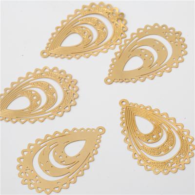 China Non-fading Customize 18K Gold Various Shapes Handmade Water Drop Jewelry Accessories DIY Bracelet Harms Jewelry Making for sale