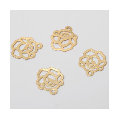 China Non-fading Factory Customize Jewelry Findings Flower Form Sheets18k Gold Plated Jewelry Accessories for sale