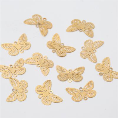 China Non-fading Jewelry Findings Butterfly Piece And Customizing Jewelry Accessories Various Gold Plated Copper Sheets for sale