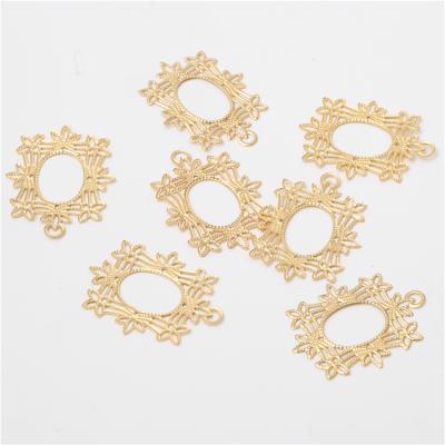 China Non-fading Wholesale Customize Various Flower Shaped Copper Leaf Jewelry Accessories Dropshipping for sale