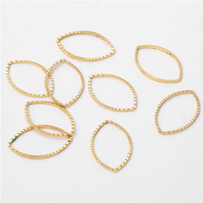 China Non-fading 18k Vacuum Plating Jewelry Accessories Closed Horse Eyes Circle Jewelry Findings Charms For Jewelry Making Chain Earrings for sale