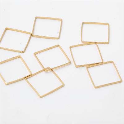 China Various Customized Non-fading Jewelry Accessories Closed Square Circle Jewelry Findings Making Earring Bracelet for sale