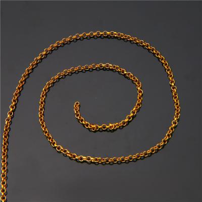 China Non-fading sales by the meter/DIY jewelry accessories high quality gold plated o-shaped chains for jewelry making bracelet necklace for sale