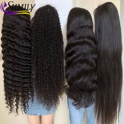 China ALL Textures HD Wholesale Brazilian 13x4 Sheer Lace Front Wig Vendors Raw Virgin Cuticle Aligned Hair Wigs For Black Women for sale