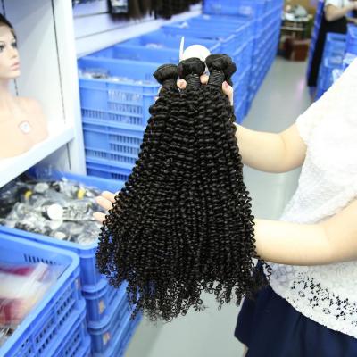 China Unprocessed Kinky Curly Bundle Virgin Hair Wholesale Vendors, 100% Brazilian Virgin Hair Cuticle Aligned Kinky Curly Hair Bundles for sale