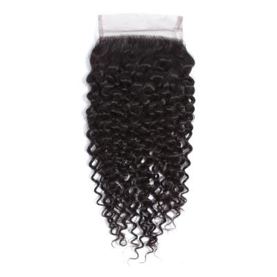 China All Textures Unprocessed Virgin Human Hair 4X4 Hidden Knots Indian Hair 3 Way Middle Curly Curl Bulk Bundles With Closure for sale