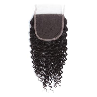 China Cuticle Aligned Malaysian Curly Lace Front Closure Bleached Knots 2x6 5x5 13x4 13x6 6x6 7x7 360 Curly Virgin Human Hair 4x4 Lace Frontal Closure for sale