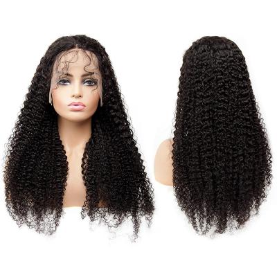 China ALL Virgin Human Hair Mink Curly Wig Lace Frontal Hair Wholesale 13x6 Front Lace Wigs Kinky Curly 100% Real Textures Factory for sale