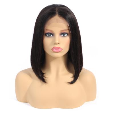 China ALL Textures Peruvian Natural Hair Wigs Short Bob Cut Straight Virgin Single Lace 13x4 Lace Front Bob Wig Peruvian Hairband for sale