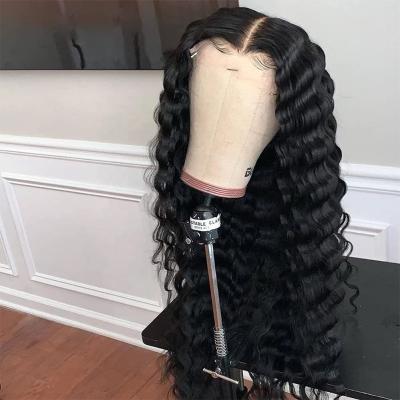 China ALL Textures Hair Lace Front Wigs Loose Deep Wave Wig Bleached Knots Pre Plucked HD Swiss Lace Raw Indian Hair Wigs For Black Women for sale