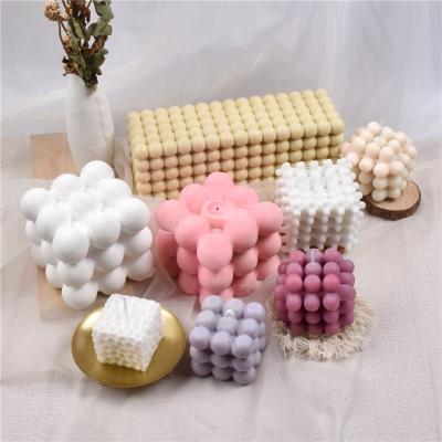 China 35 Sustainable Style 3D Tapered Cube Bubble Balloon Twisted Coil Spiral Geometric Candle Silicone Mold Handmade Illustration Crafts for sale