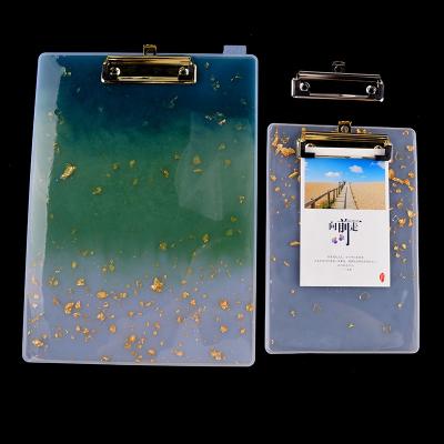 China MD1723 DIY Drawing Board Crystal Glue Folder Painting Writing Resin Mold Workable Metal Clip for sale