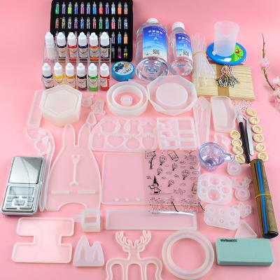 China Viable Molds Kit Set With Good Quality Ring Bangle Pendant Resin Mold DIY Jewelry Package Epoxy Resin Silicone Jewelry for sale