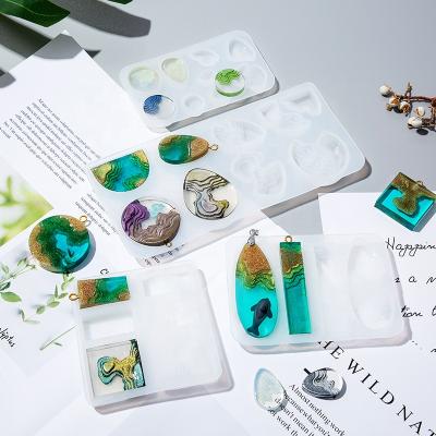 China Viable Earring Mold Epoxy Resin Pedant Island Pedant Island DIY Resin Mold Jewelry Casting Craft Art for sale