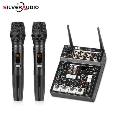 China Home stage performance live recording GAX-GT502 BT Sound Card 4-Way Mixer Home Stage Performance Live Recording Small USB Microphone for sale