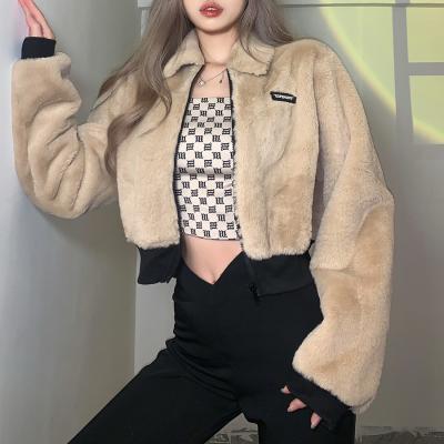 China Kliou K21C08989 Streetwear Breathable Women Coat Zipper Fur Autumn 2021 Clothing Winter Women's Jackets for sale