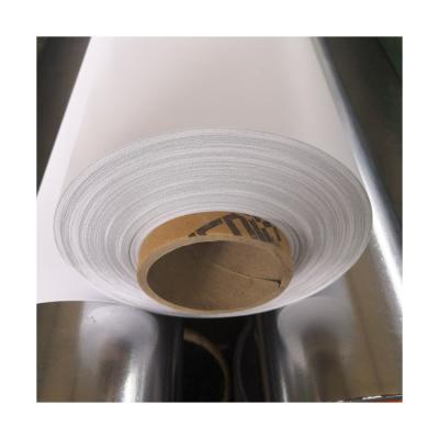 China Absorption Inkjet Flex Banner Coated Block Stable Double Sides Printable With Glue 610GSM 500D*500D 28*28 3.20M 50M/R Digital Printing Material for sale