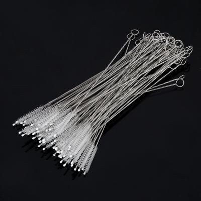 China Drinking Straw Brush Nylon Stainless Steel Wire Cleaning Brush Straw Pipe Drop Shipping Viable Straws Cleaner for sale