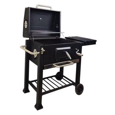 China Adjustable Size 24 Inch Square Cart Charcoal Grills for sale