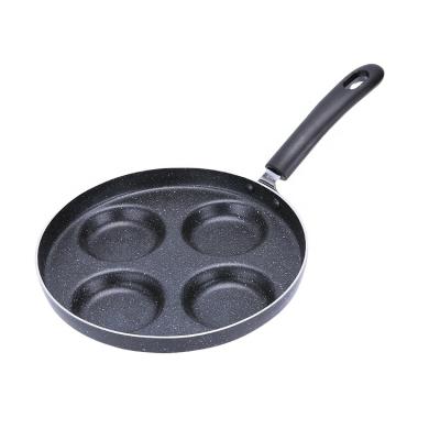 China Sustainable 4-Cup Egg Frying Pan Aluminum Egg Frying Pan For Gas And Electric Stove Tops Nonstick 4 Egg Frying Pan for sale