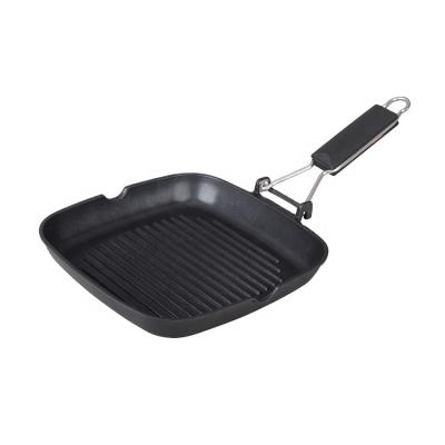 China Outdoor Pan Cast Aluminum Square Grill Pan With Removable Handle 28 Cm Grill 11 Inch Non Sustainable Stick for sale