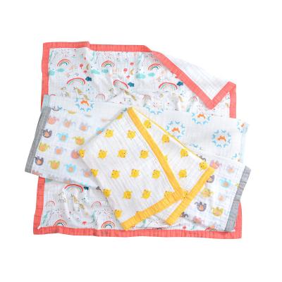 China PORTABLE 6 Diapers Baby Soft Cotton Towel Muslin Toddler Lightweight Baby Blanket Newborn Soft Cotton Bath Diaper for sale