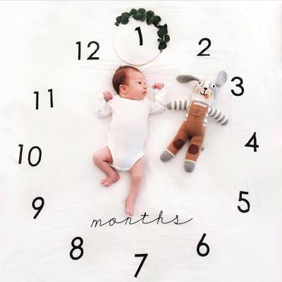 China PORTABLE Baby Boys Girls 100cm Milestone Photo Background Monthly Blankets for sale